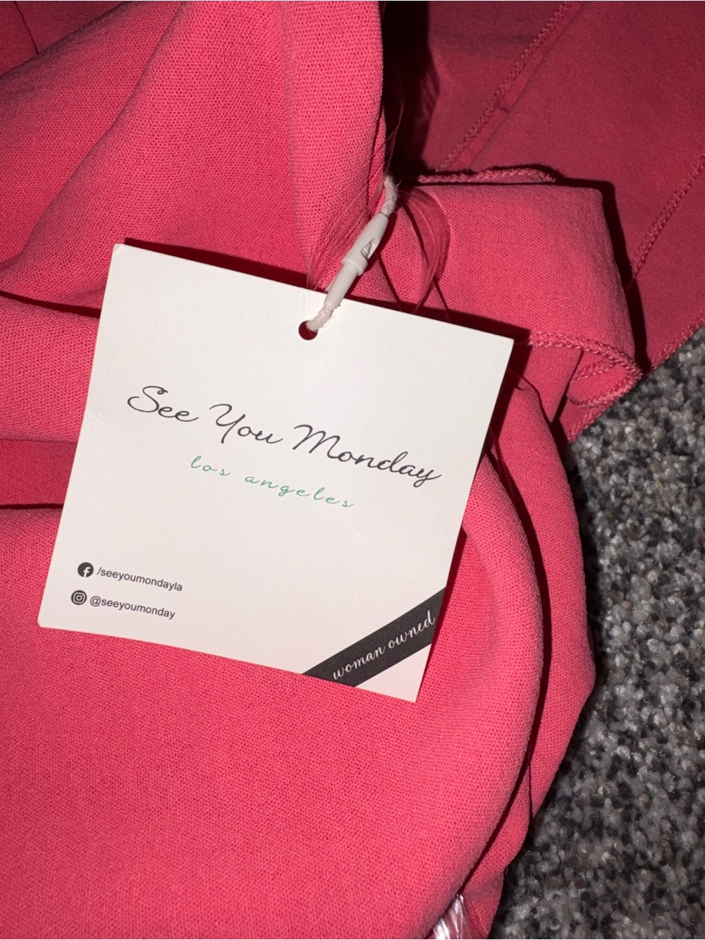 See You Monday Coral Pink Strapless Dress - Picture 4 of 5